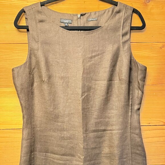 Talbots Classic Irish Linen Brown Sheath Dress Size 10 - Picture 5 of 10